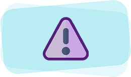 warning purple color icon